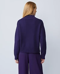 Ann Taylor Ribbed Mock Neck Sweater Women's
