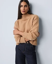 Ann Taylor Ribbed Mock Neck Sweater Women's