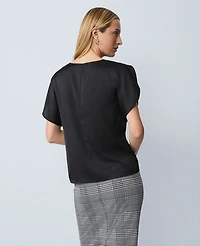 Ann Taylor Satin Cowl Neck Top Women's