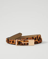 Ann Taylor Animal Print Calf Hair Belt Brown Multi Women's