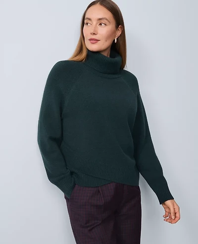 Ann Taylor Crossover Turtleneck Sweater Women's