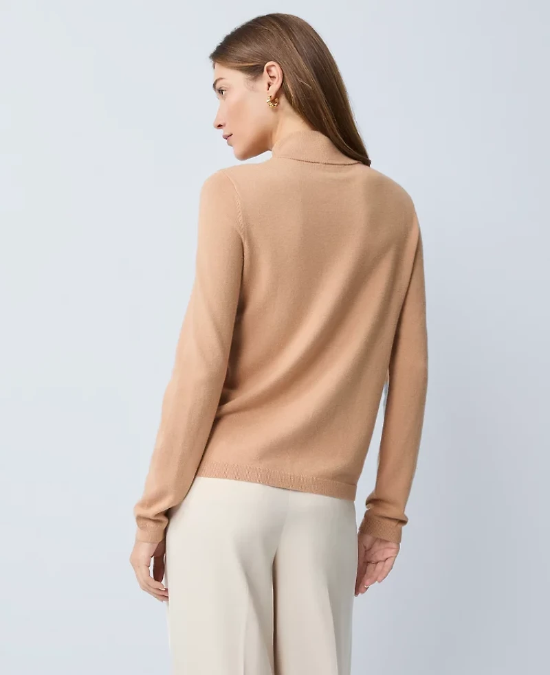 Ann Taylor Button Mock Neck Sweater Women's