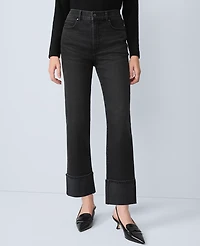 Ann Taylor The Boyfriend Jean Washed Black Women's