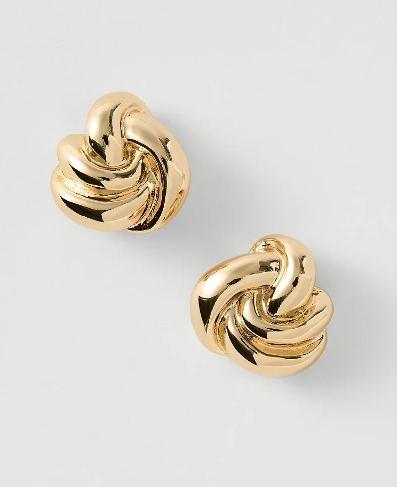 Ann Taylor Twisted Stud Earrings Goldtone Women's
