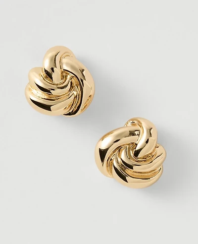 Ann Taylor Twisted Stud Earrings Goldtone Women's