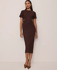 Ann Taylor Horsebit Midi Sheath Dress Women's