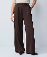 Ann Taylor The Modern Wide Leg Pant Pure Chocolate Women's