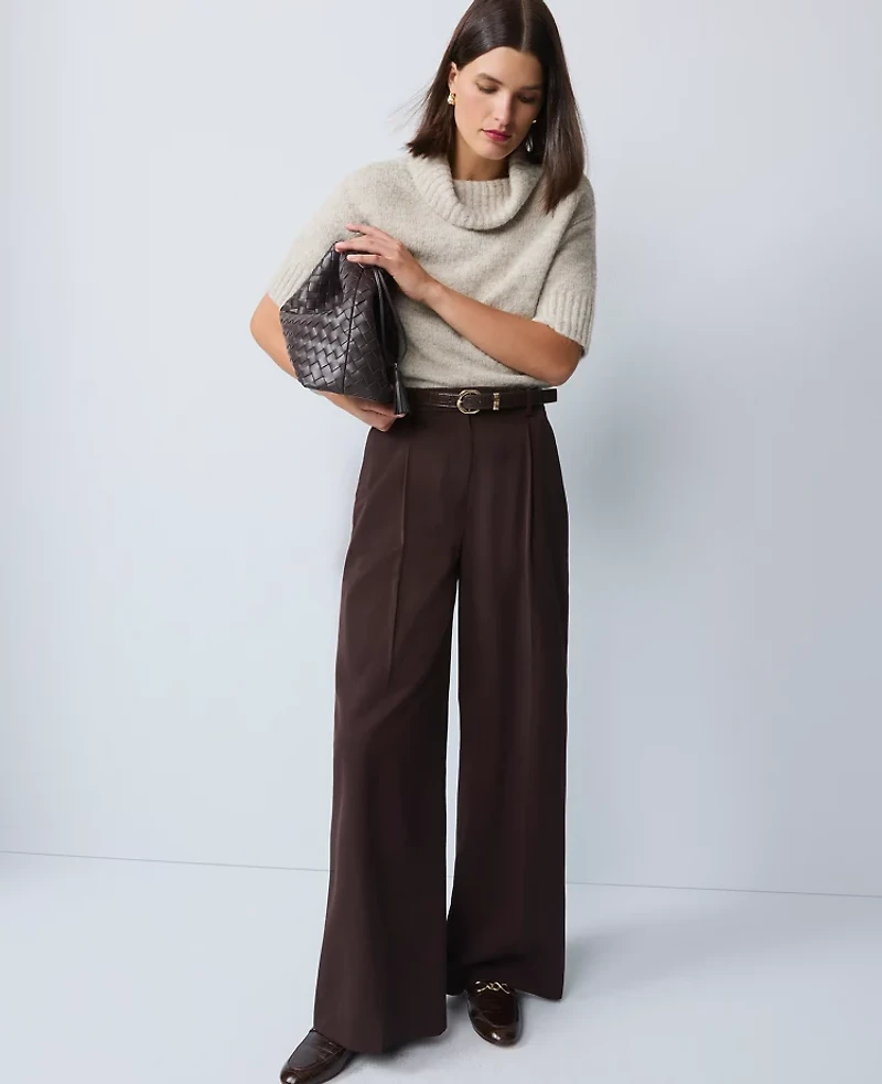 Ann Taylor The Modern Wide Leg Pant Pure Chocolate Women's