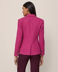 Ann Taylor The Petite Hutton Blazer Tweed Berry Splash Women's