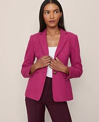 Ann Taylor The Petite Hutton Blazer Tweed Berry Splash Women's