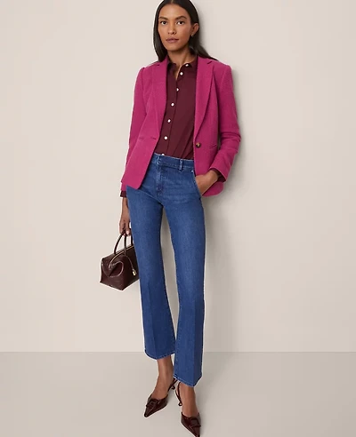 Ann Taylor The Petite Hutton Blazer Tweed Berry Splash Women's