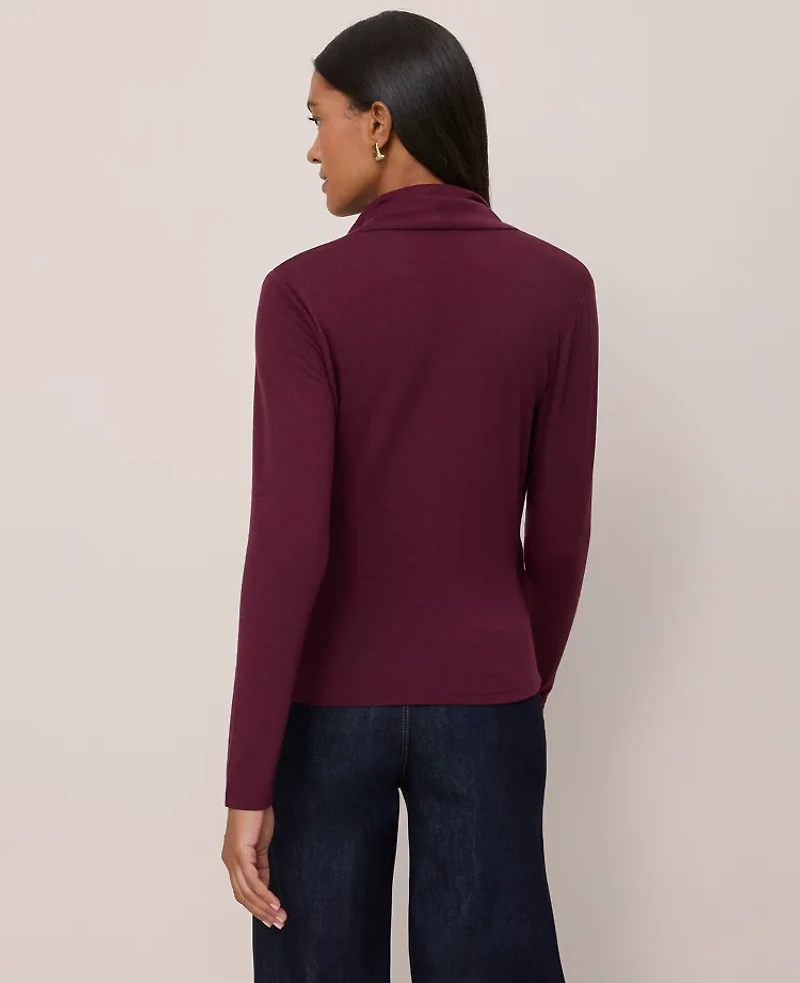 Ann Taylor Petite Shawl Collar Wrap Top Women's