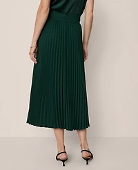 Ann Taylor Horsebit Pleated Midi Skirt Pine Grove Women's