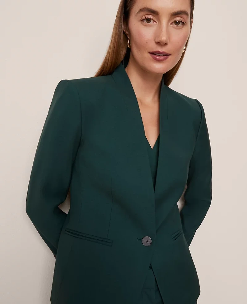 Ann Taylor The Petite Cutaway Blazer Pine Grove Women's