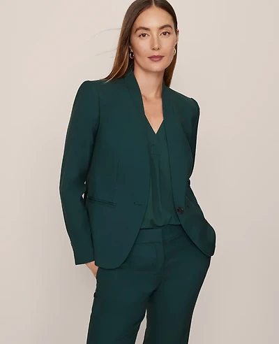 Ann Taylor The Petite Cutaway Blazer Pine Grove Women's