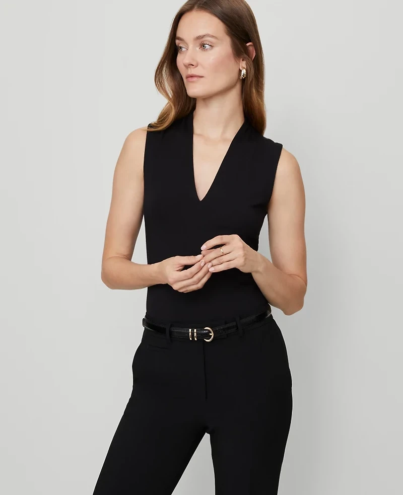 Ann Taylor Sleeveless V-Neck Top Women's