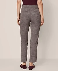 Ann Taylor The High Rise Ankle Pant Plaid Black/Brown Multi Women's