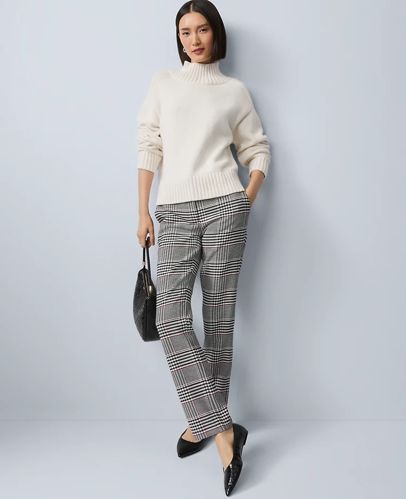 Ann Taylor The Sophia Pant Plaid Black Women's