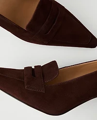 Ann Taylor Suede Nip Toe Penny Pump Women's