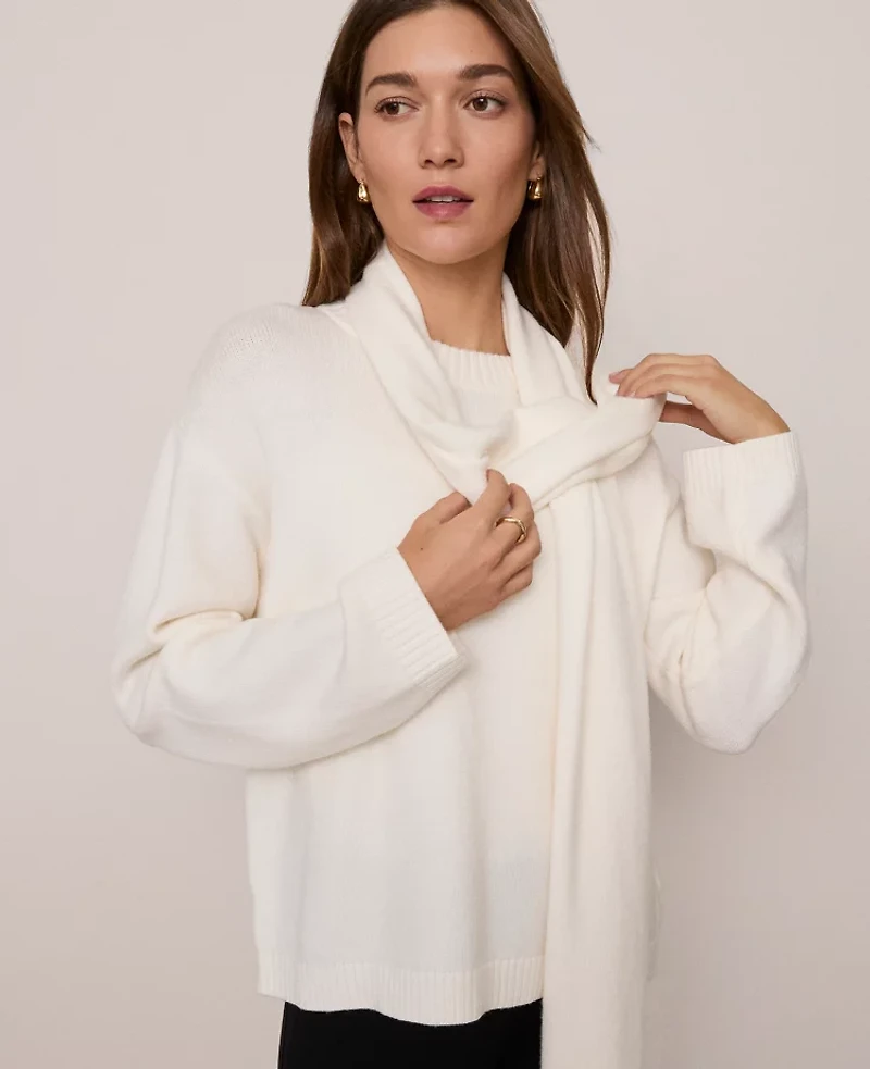 Ann Taylor Weekend Collection Scarf Sweater Women's