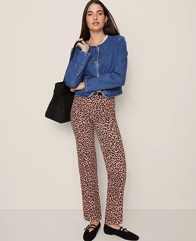 Ann Taylor Weekend Collection High Rise Jeans Animal Print Women's