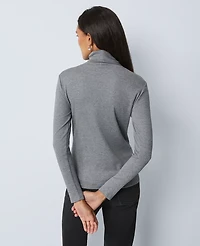 Ann Taylor Weekend Collection Turtleneck Top Heather Women's