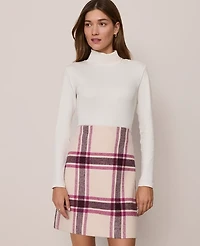 Ann Taylor Weekend Collection Petite Plaid Mini Skirt Seedpearl Women's