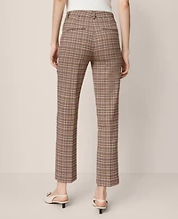 Ann Taylor The Eva Ankle Pant Houndstooth — Curvy Fit Stallion Brown Women's