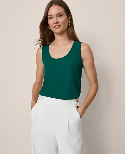 Ann Taylor Mixed Media Tank Top Women's
