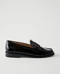 Ann Taylor Weekend Collection Patent Penny Loafer Black Women's