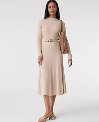 Ann Taylor Ribbed Mock Neck Sweater Dress Women's