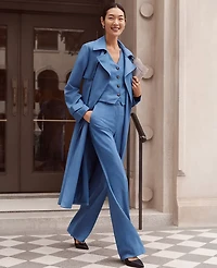 Ann Taylor The Flare Trouser Luxe Twill Bluebird Melange Women's