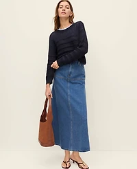 Ann Taylor Weekend Textured Pointelle Sweater Women's