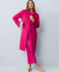 Ann Taylor Chesterfield Coat Electric Pink Women's