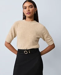 Ann Taylor Metallic Sweater T-Shirt Size Medium Gold Women's