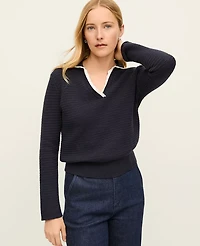 Ann Taylor Scallop Collar Sweater Women's