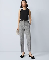 Ann Taylor The Eva Ankle Pant Plaid Black Dot Women's