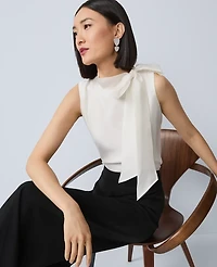 Ann Taylor Tie Neck Halter Top Winter White Women's