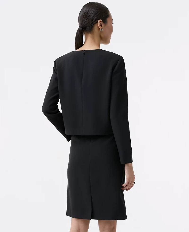 Ann Taylor The Crew Neck Top Fluid Crepe Women's