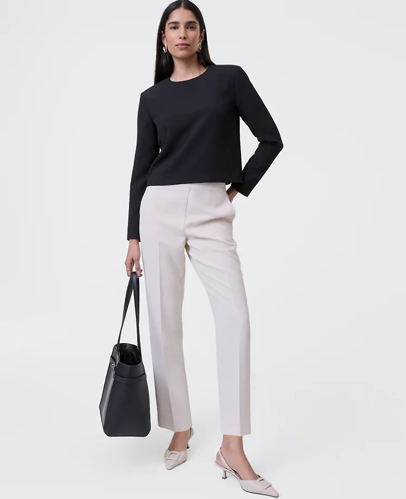 Ann Taylor The Crew Neck Top Fluid Crepe Women's