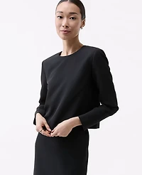 Ann Taylor The Crew Neck Top Fluid Crepe Women's