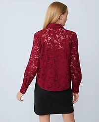 Ann Taylor Lace Shirt Size Small Cherry Pie Women's