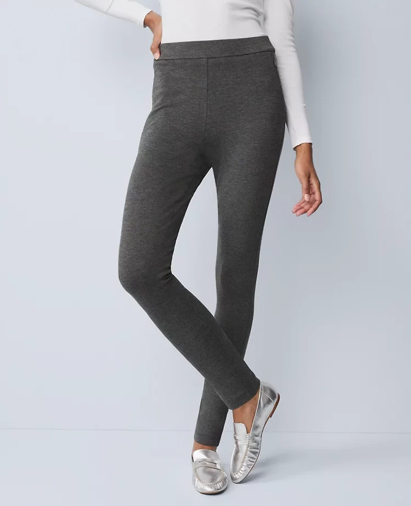 Ann Taylor Weekend Collection Classic Pull On Legging Moonlight Grey Heather Women's