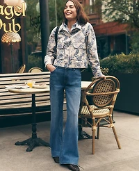 Ann Taylor The Wide-Leg Jean Luxe Medium Wash Women's