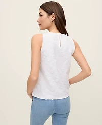 Ann Taylor Daisy Appliqué Tank Top Women's