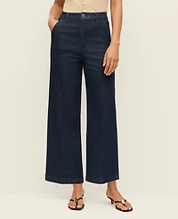 Ann Taylor The Petite Trouser Crop Jean Classic Rinse Wash Women's