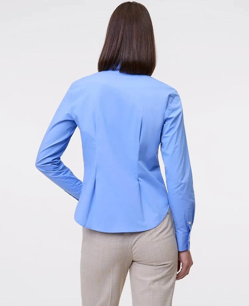 Ann Taylor Fitted Button Down Shirt Soft Cornflower Women's