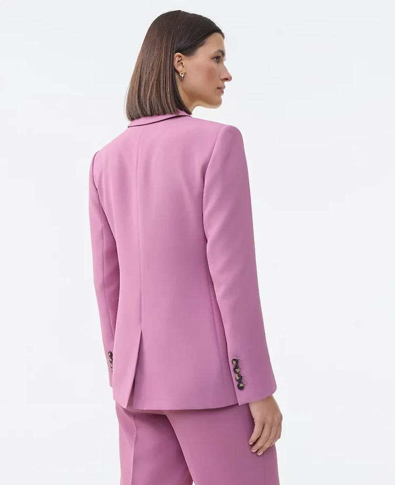 Ann Taylor The Cutaway Blazer Fluid Crepe Smokey Rose Women's