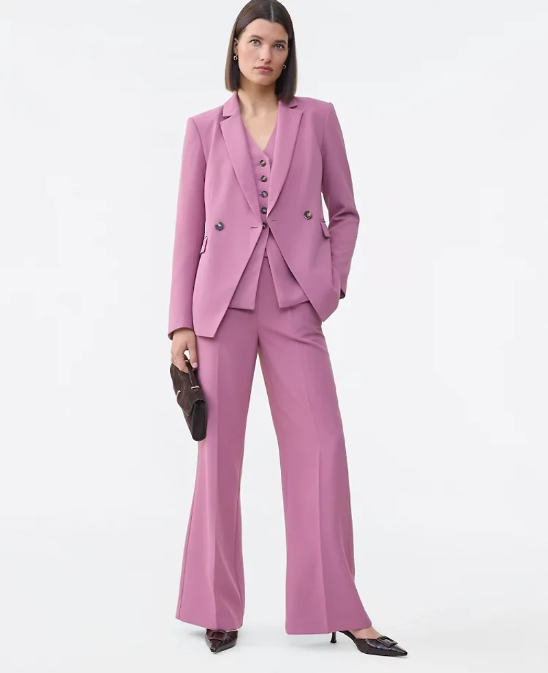 Ann Taylor The Cutaway Blazer Fluid Crepe Smokey Rose Women's