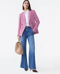 Ann Taylor The Cutaway Blazer Fluid Crepe Smokey Rose Women's
